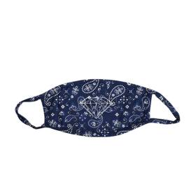 Diamond Bandana Face Mask - Blue