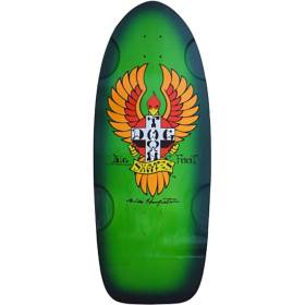 11.788x30.821 Dogtown Big Foot OG 70s Classic Deck - Transparent Fluorescent Green/Transparent Fluor