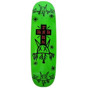 9.25x32.075 Dogtown Rat Face 2 Square Egg Shaped  Deck - Neon Green/Black