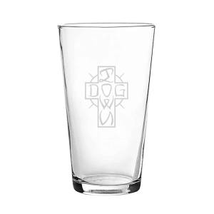 Dogtown Ese Cross Pint Glass 16oz - Clear/Etched