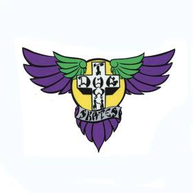 Dogtown Wings 70s Sticker - Purple 4"