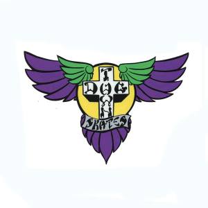 Dogtown Wings 70s Sticker - Purple 4"