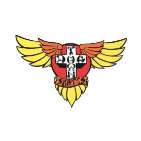 Dogtown Wings 70s Sticker - Yellow 4"