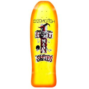 10.125x30.325 Dogtown Stonefish Re-Issue Deck - Yellow Stain/Red Fade