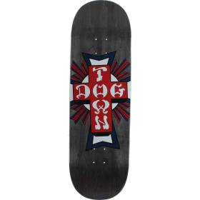 9.5x32.313 Dogtown Street Cross Logo  Deck - Black Stain/USA Cross
