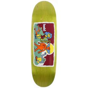 9.1x32 Krooked Gonz Stroll Shaped Deck- Green Stain