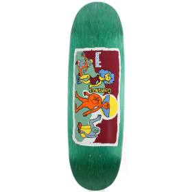 9.1x32 Krooked Gonz Stroll Shaped Deck- Teal Stain