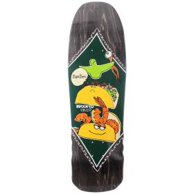 9.3x31.73 Krooked Ray Barbee Shrimp Taco Shaped Deck - Black Stain