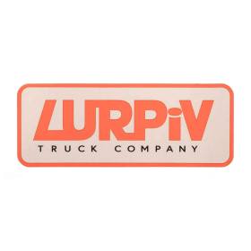 Lurpiv Trucks Plate Logo Sticker - Grey/Red