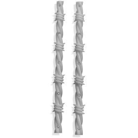 Opera Deck Rails - Barbwire Silver 13.5"