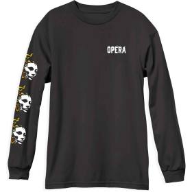 Opera Skateboards Fire Mask Long Sleeve T-Shirt - Black