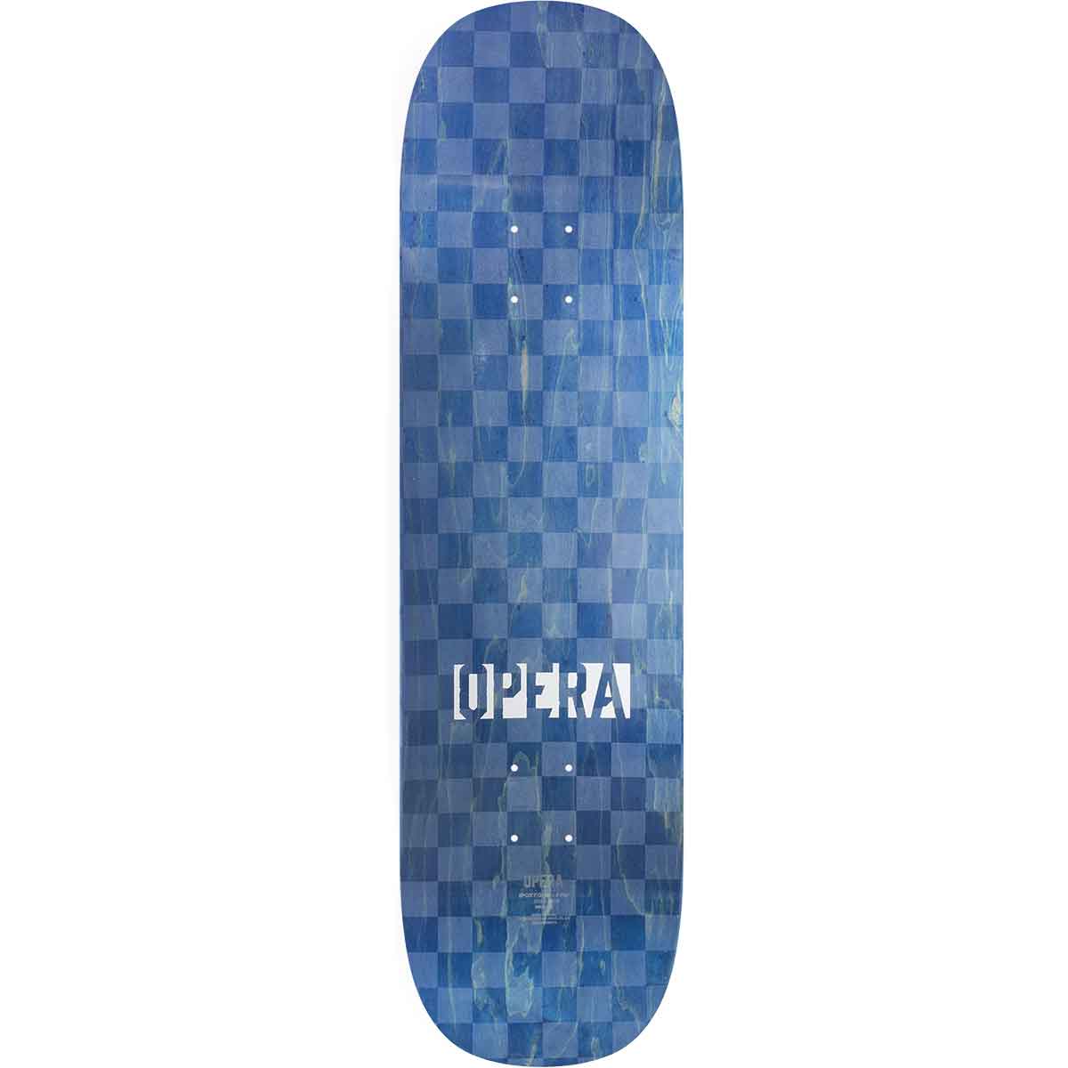 Opera Skull Mask Symmetrical EX7 Pop Slick Skateboard Deck - Black