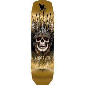 9.13x32.8 Powell Peralta Andy Anderson Heron Pro Maple Shaped Deck - Gold Foil - PRE-ORDER