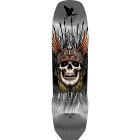 8.45x31.8 Powell Peralta Andy Anderson Heron Pro Maple Shaped Deck - Silver Foil