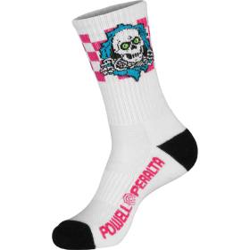 Powell Peralta Ripper Cotton Socks - Checker Blue/Pink/White - PRE-ORDER