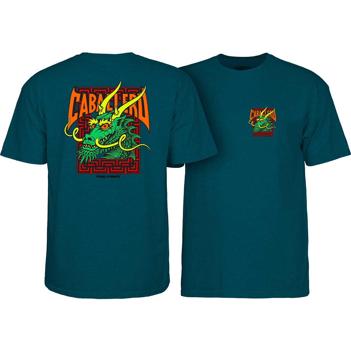 Powell Peralta Caballero Street Dragon T-Shirt - Midnight Teal