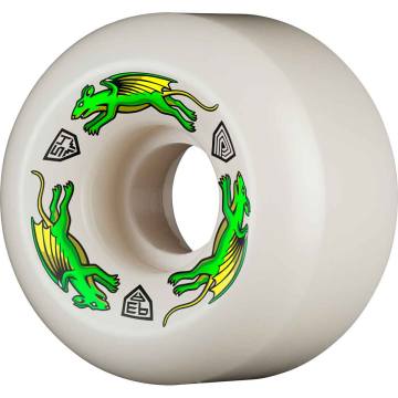 Powell Peralta Dragon Formula Skateboard Wheels - White 64mm