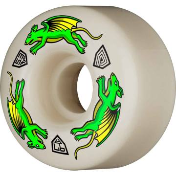 Powell Peralta Dragon Formula Skateboard Wheels - White 64mm