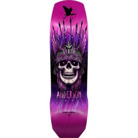 9.13x32.8 Powell Peralta Andy Anderson Heron Pro Maple Shaped Deck - Pink Foil - PRE-ORDER