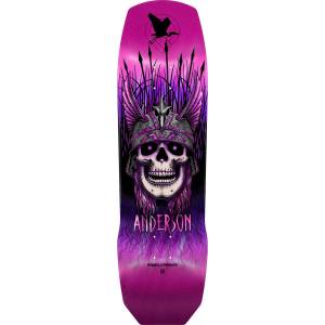 9.13x32.8 Powell Peralta Andy Anderson Heron Pro Maple Shaped Deck - Pink Foil - PRE-ORDER