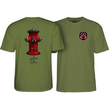 Powell Peralta Andy Anderson Hydrant T-Shirt - Military Green
