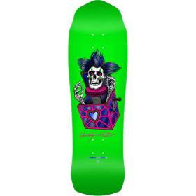 9.5x31.13 Powell Peralta Chris Hiett Skull 7-Ply Shaped Deck - Neon Green - PRE-ORDER