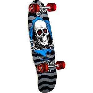 Powell Peralta Classic Cruiser Ripper Birch Complete Skateboard - Silver/Blue 7.5x24