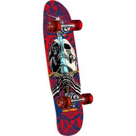Powell Peralta Classic Cruiser Skull & Sword Birch Complete Skateboard Navy/Red - 8x30