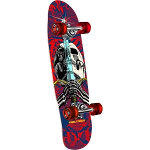 Powell Peralta Classic Cruiser Skull & Sword Birch Complete Skateboard Navy/Red - 8x30