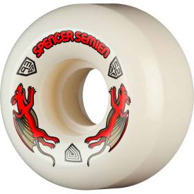 56mm x 37mm 97a Powell Peralta Nano Cubic Blue Dragon Formula Wheels - Off-White