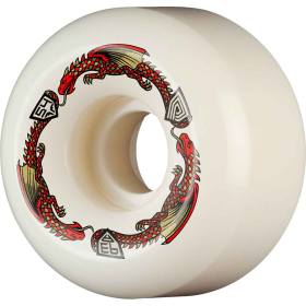 52mm x 30mm 93a Powell Peralta Dragon Formula Spencer Semien Pro AV5 Asymmetrical Wheels - White