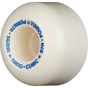 58mm x 37.5mm 97a Powell Peralta Nano Cubic Blue Dragon Formula Wheels - Off-White
