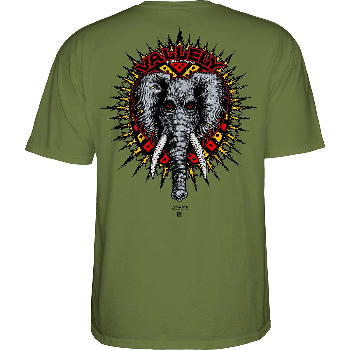 Powell Peralta Mike Vallely Elephant T-Shirt - Military