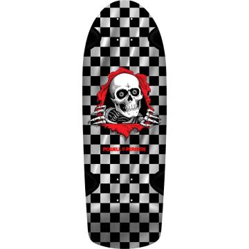 Powell Peralta OG Ripper Checker Re-Issue Skateboard Deck - Silver