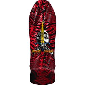 9.75x30 Powell Peralta Ray Bones Rodriguez Geegah Skull & Sword Re-Issue Deck - Red Foil - PRE-ORDER