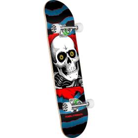 Powell Peralta Ripper Birch Complete Skateboard - Blue Stain/Red 7.5x30.7