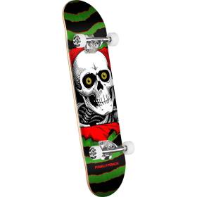 Powell Peralta Ripper Birch Complete Skateboard - Green Stain/Red 8x31.45