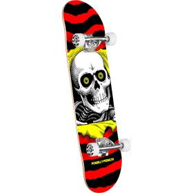 Powell Peralta Ripper Birch Complete Skateboard - Red/Yellow 7.75x31.08