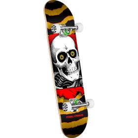 Powell Peralta Ripper Birch Complete Skateboard - Yellow Stain/Red 7.75x31.08