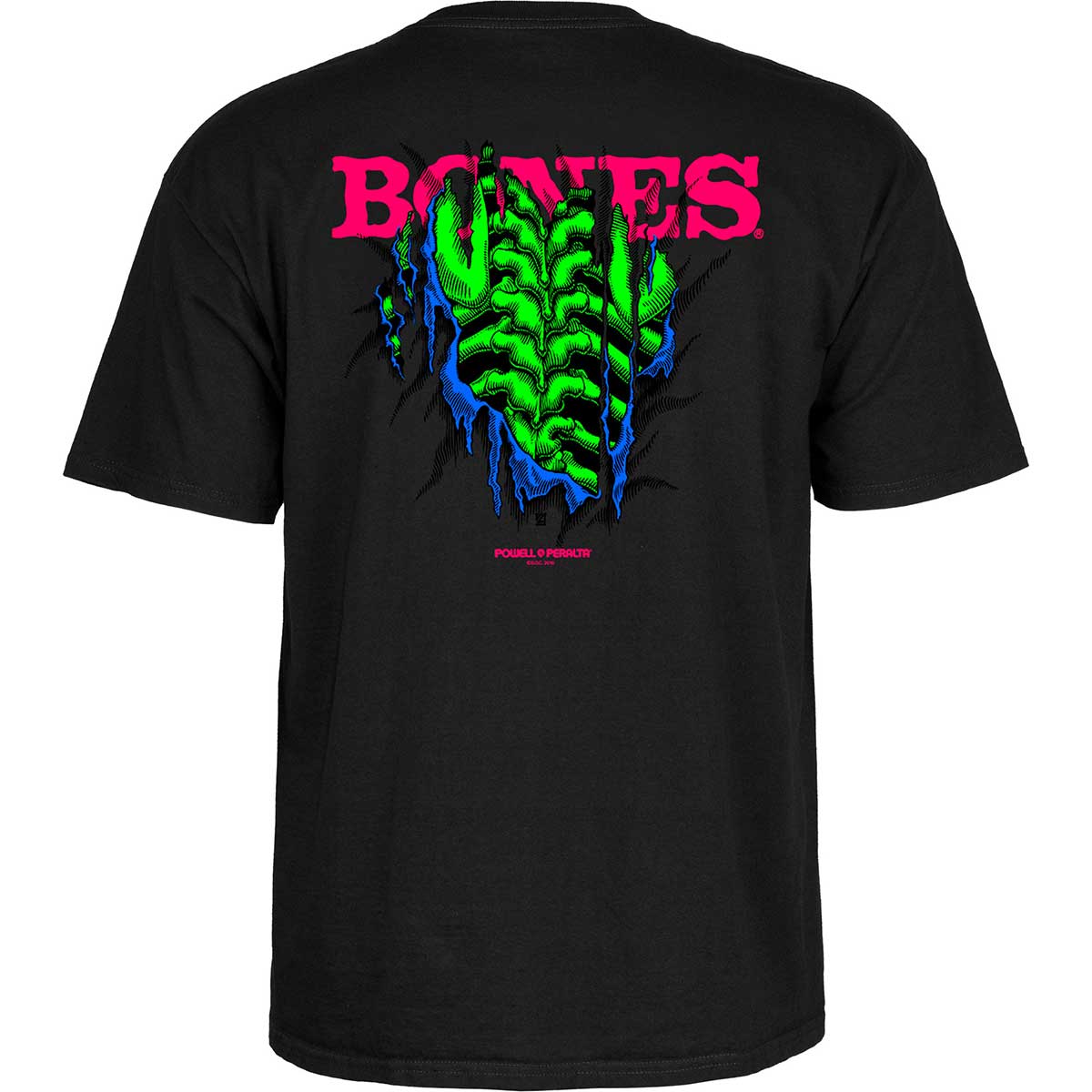 Powell Peralta Shred Blacklight T-Shirt - Black | SoCal Skateshop