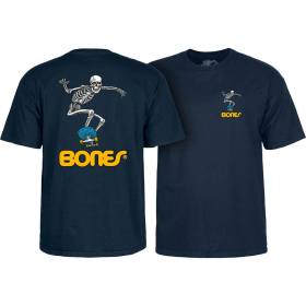 Powell Peralta Skateboard Skeleton 2 T-Shirt - Navy