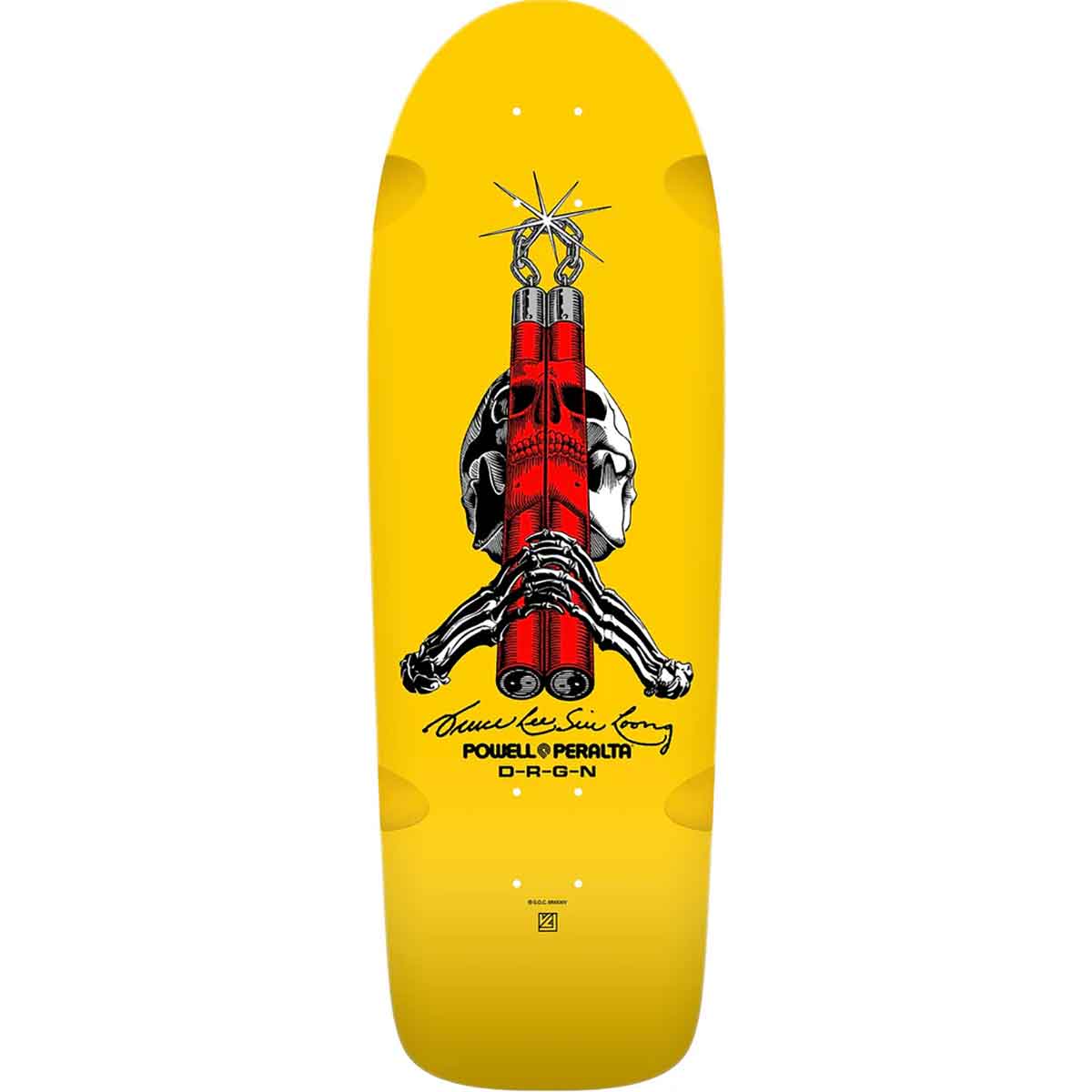 Powell Peralta Skull & Nunchucks Bruce Lee Collab Skateboard Deck