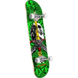 Powell Peralta Skull & Sword Birch Complete Skateboard - Green 8x31.45