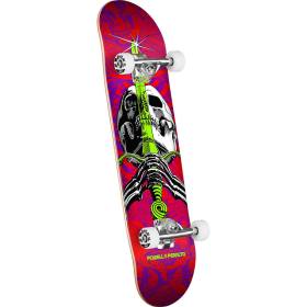 Powell Peralta Skull & Sword Birch Complete Skateboard - Red/Purple 8x31.45