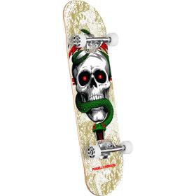 Powell Peralta Skull & Snake Birch Complete Skateboard - White/Metallic Gold 7.75x31.08