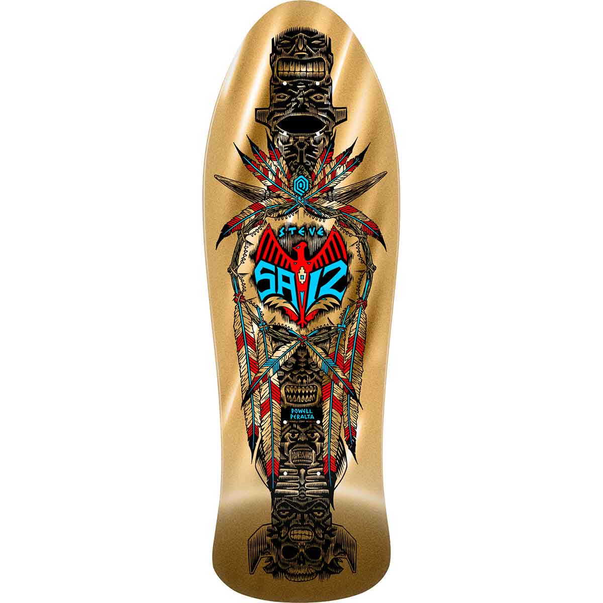 POWELL - スケートボード　POWELL PERALTA  STEVE SAIZ TOTEM Powell Peralta Saiz Totem Skateboard Deck White - 10 x 30.81