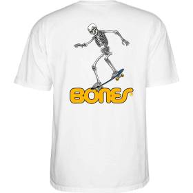 Powell Peralta Skateboard Skeleton 3 T-Shirt - White - PRE-ORDER