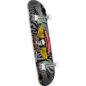 Powell Peralta Winged Ripper Birch Complete Skateboard - Black/Silver 7x28