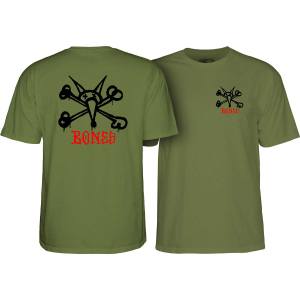 Powell Peralta Rat Bones T-Shirt - Military Green