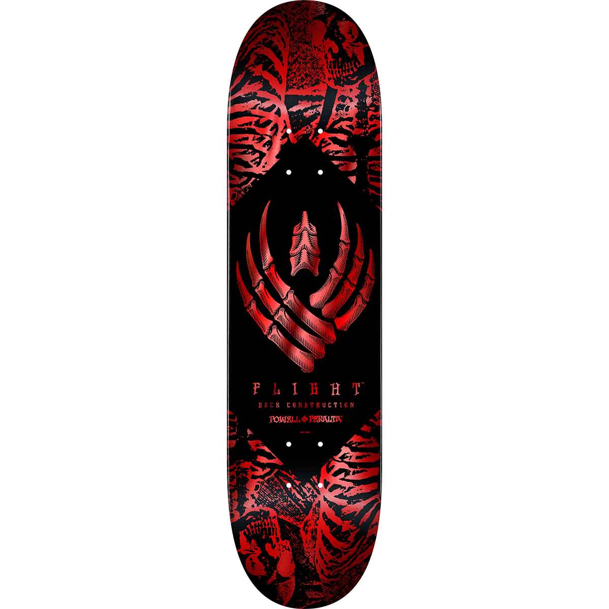 Powell Peralta Skeleton Flight 243W Skateboard Deck - Red
